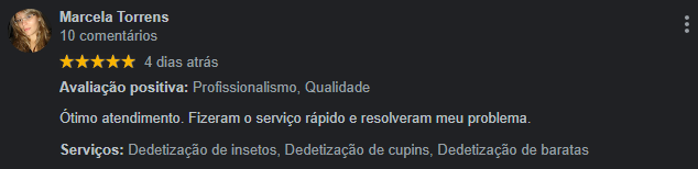 Avaliação de cliente 3